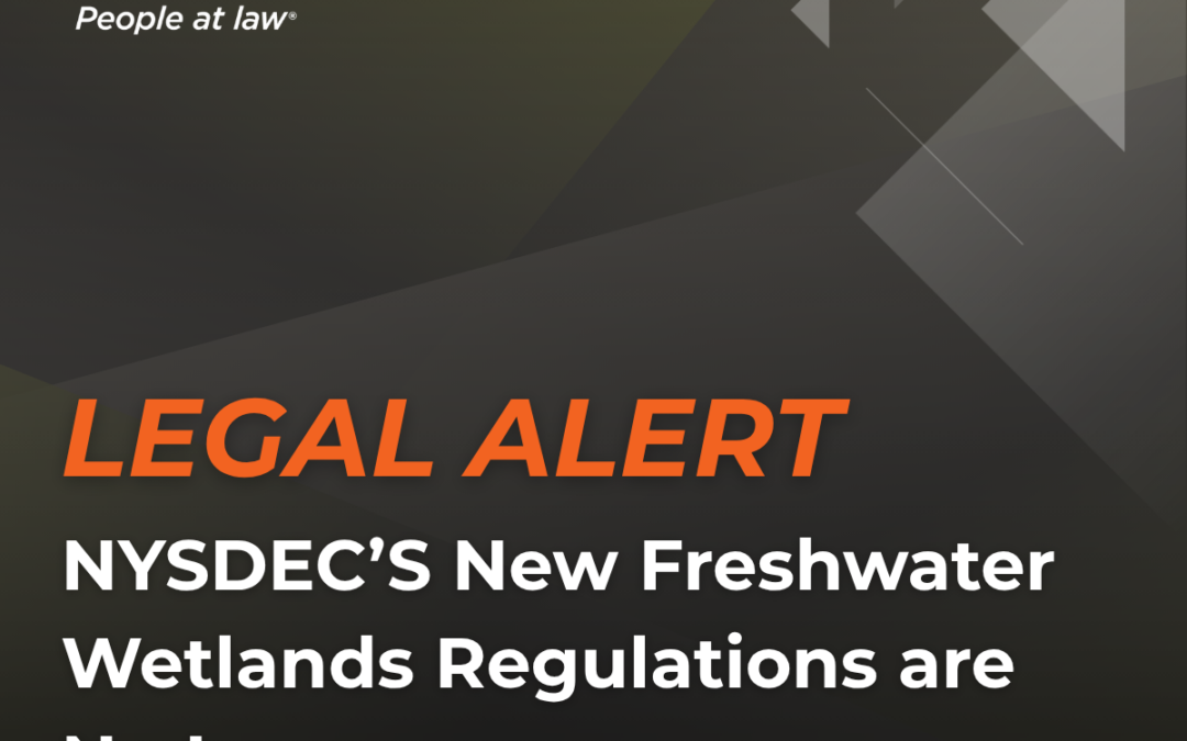 NYSDEC’s New Freshwater Wetlands Regulations are No Longer