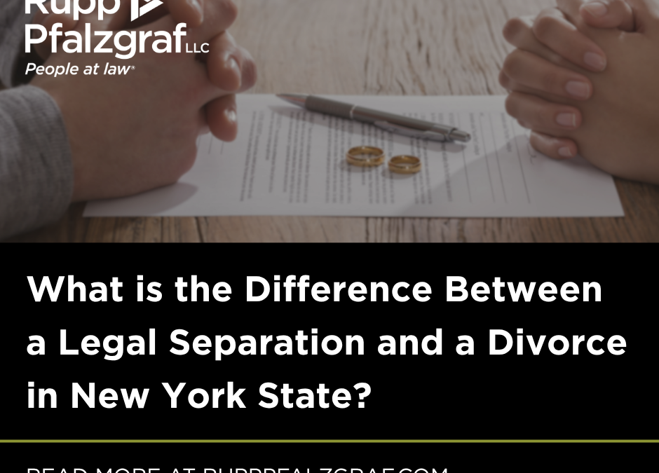 What is the Difference Between a Legal Separation and a Divorce in New York State?